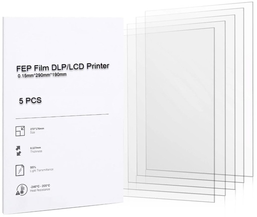 FEP Film DLP/LCD Printer 0.15mm*290mm*190mm (5 Pcs)